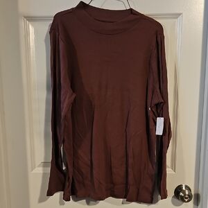 CJ Banks Brown Long Sleeve Top